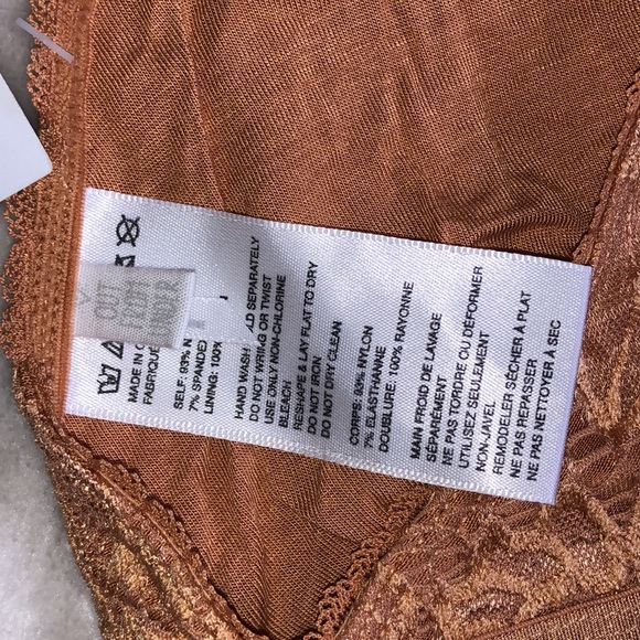 Out From Under - Urban Outfitters Lace Halter Bralette - - Carmel/Rust/Neutral M - Picture 6 of 6